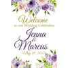 Customizable Yard Sign / Lawn Sign Welcome Wedding Floral Lavender