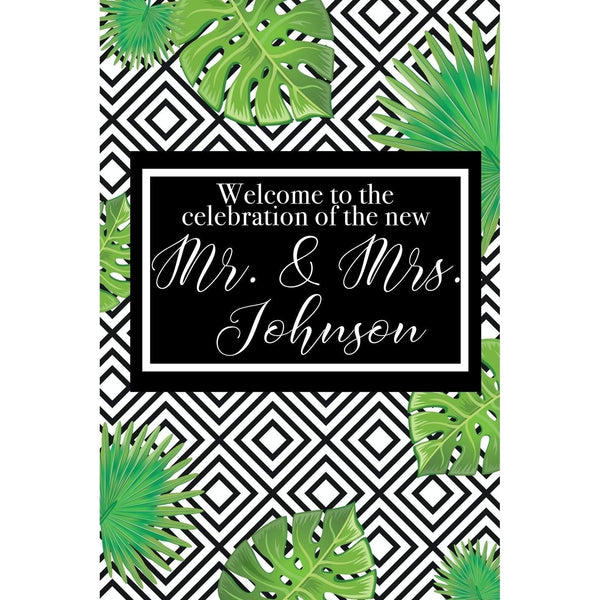 Customizable Yard Sign / Lawn Sign Welcome Wedding Jungle Floral