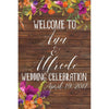 Customizable Yard Sign / Lawn Sign Welcome Wedding Wood And Floral