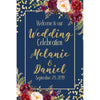 Customizable Yard Sign / Lawn Sign Welcome Wedding Navy W/Floral