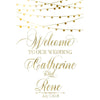 Customizable Yard Sign / Lawn Sign Welcome Wedding Gold Deco On White