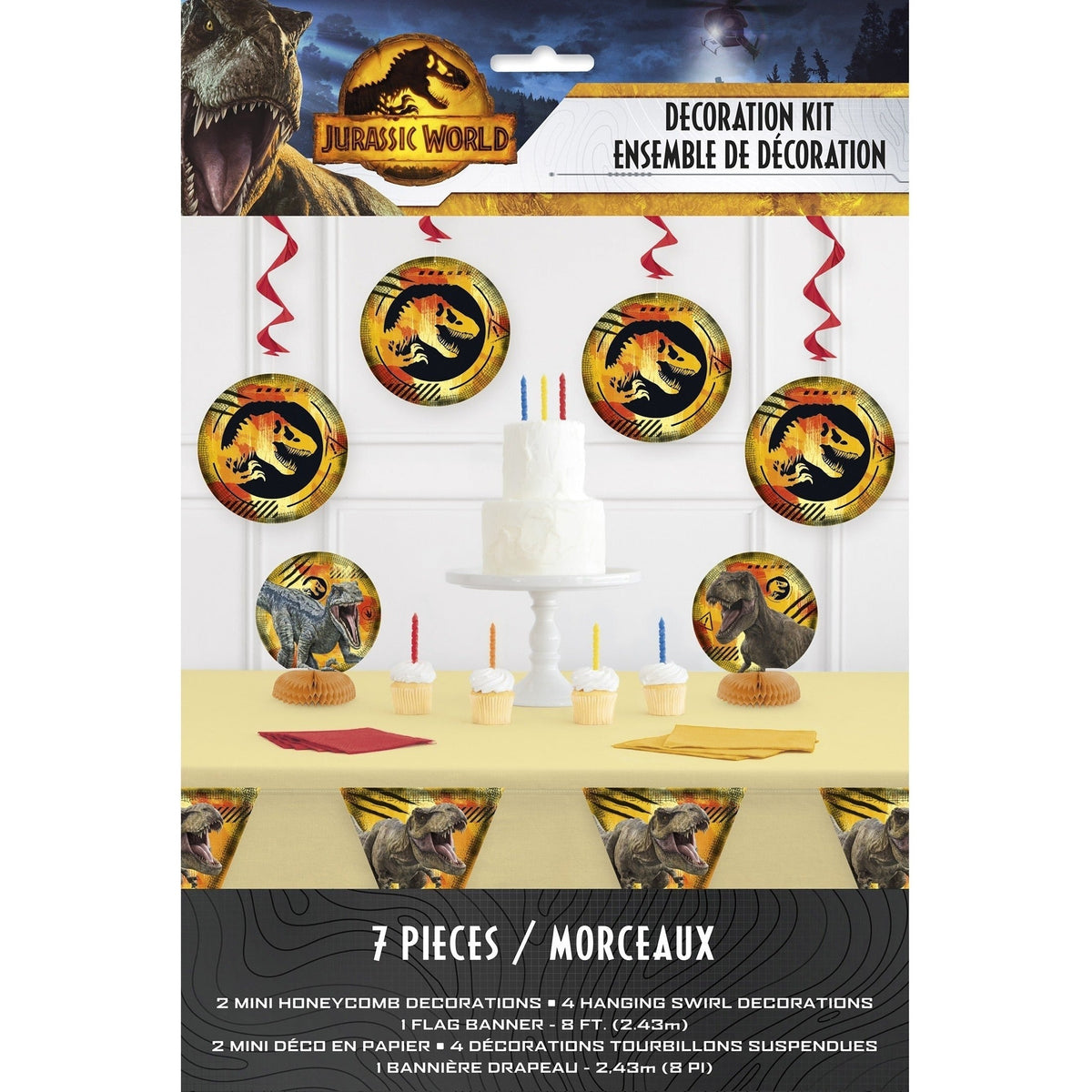 Jurassic World 3 Decorating Kit, 7Pc