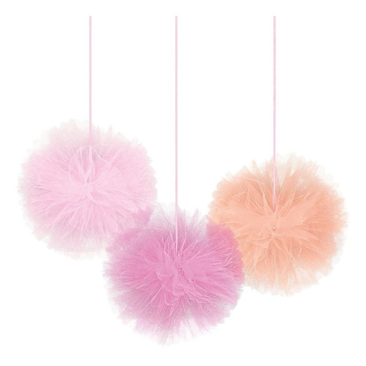 Deluxe Tulle Fluffy Decoration - Pink