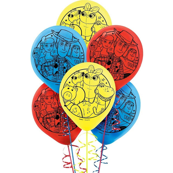 Disney/Pixar Toy Story 4 Printed Latex Balloons, 6 Count.