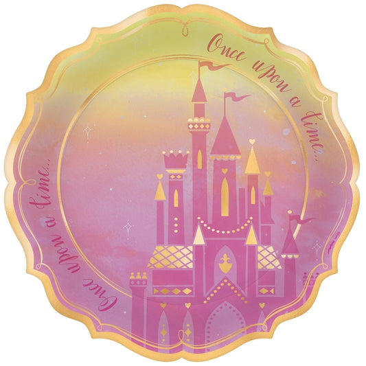 Disney Princess 10 1/2" Metallic Shaped Plates