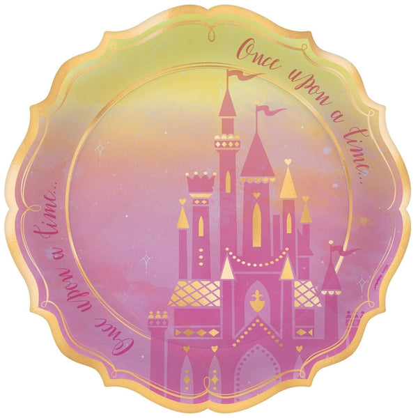Disney Princess 10 1/2" Metallic Shaped Plates