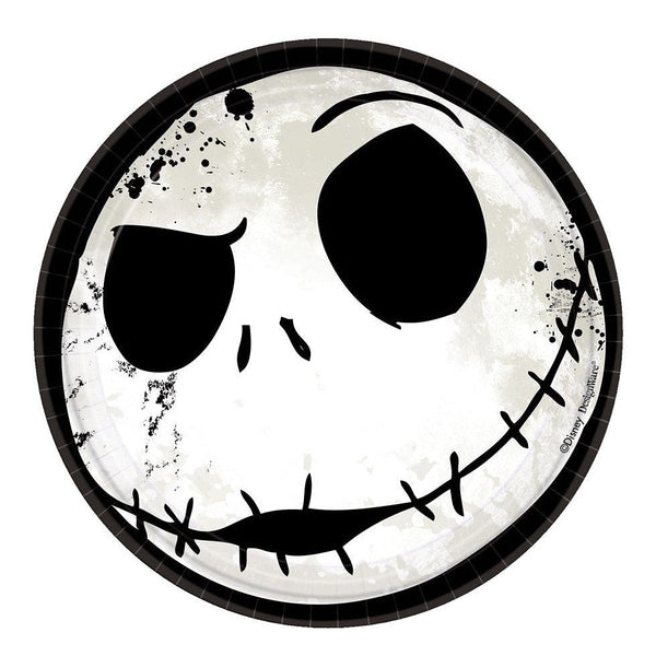 Disney Tim Burton's Nightmare Before Christmas Round Plates, 7"