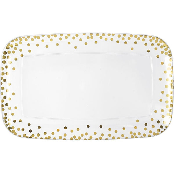 Dots Plastic ReCountangular Tray - Hot-Stamped