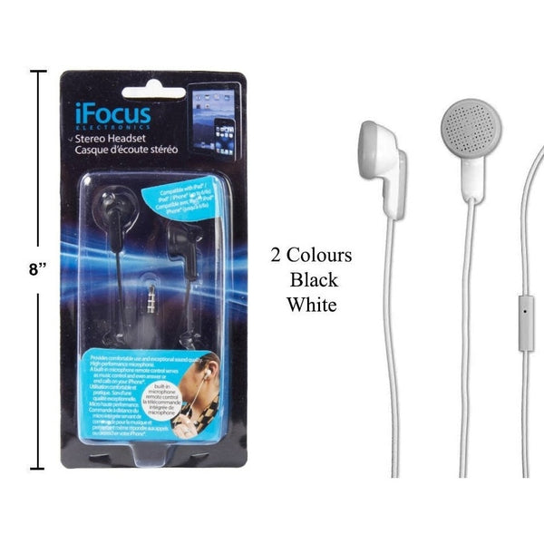 Ear Buds - Plastic With Mic Assorted