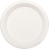 Eco Friendly Natural Sugar Cane White Round Plates, 8 3/4"