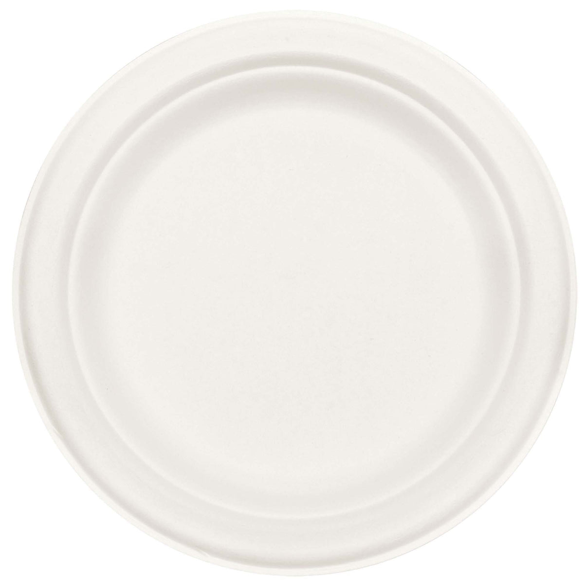 Eco Friendly Natural Sugar Cane White Round Plates, 6 3/4"