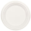 Eco Friendly Natural Sugar Cane White Round Plates, 6 3/4"