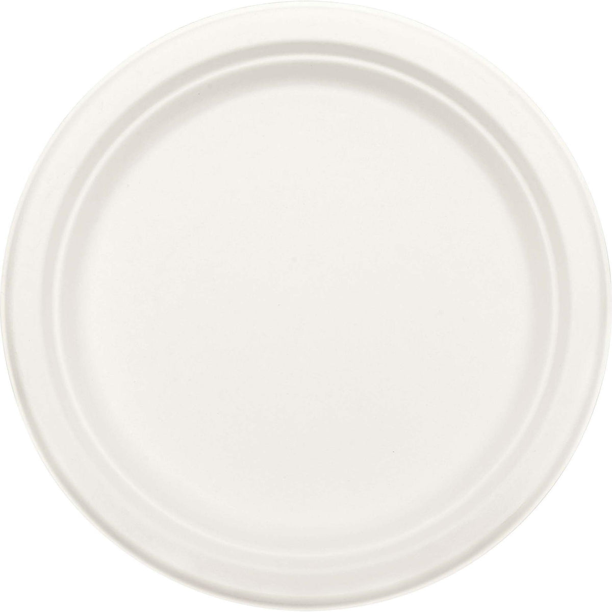 Eco Friendly Natural Sugar Cane White Round Plates, 10"