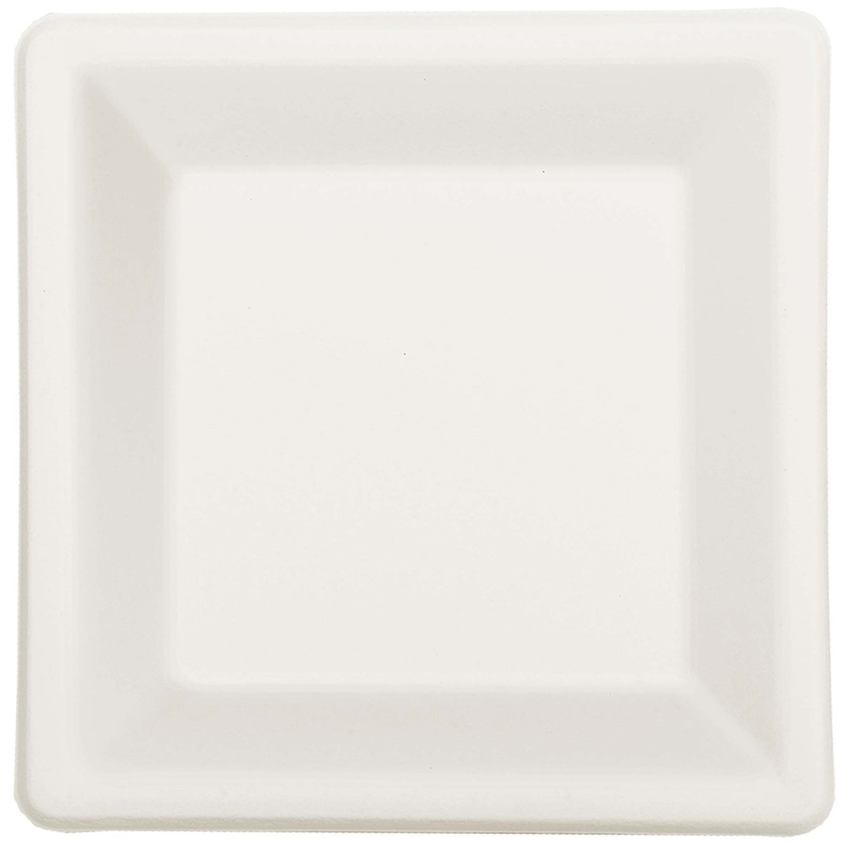 Eco Friendly Natural Sugar Cane White Square Plate, 10"