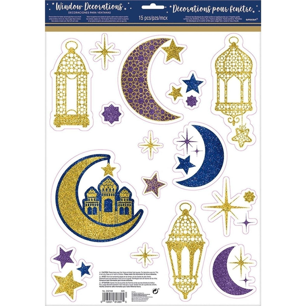 Eid Celebration Glitter Window Decoration