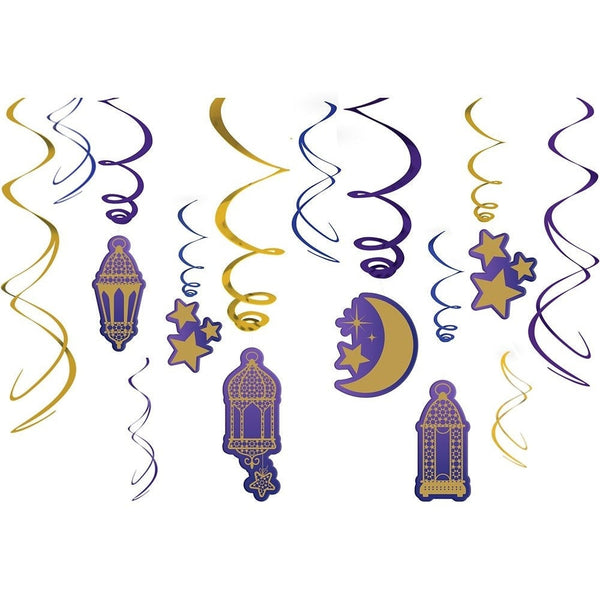 Eid Value Pack Foil Swirl Decorations