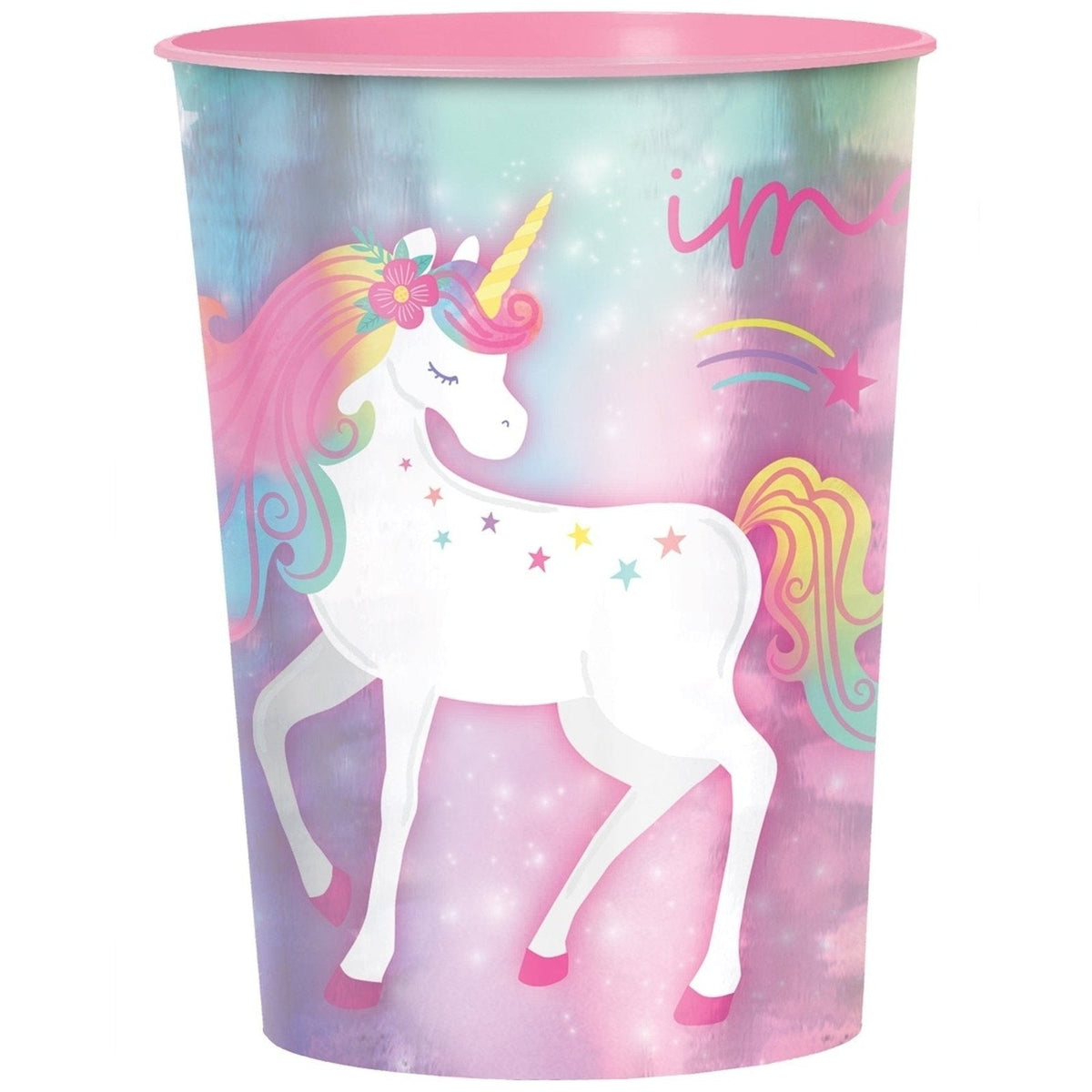Enchanted Unicorn Metallic Plastic Favor Cup