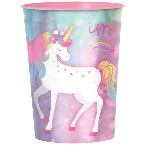 Enchanted Unicorn Metallic Plastic Favor Cup