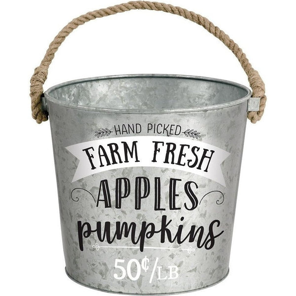 Fall Medium Galvanized Bucket