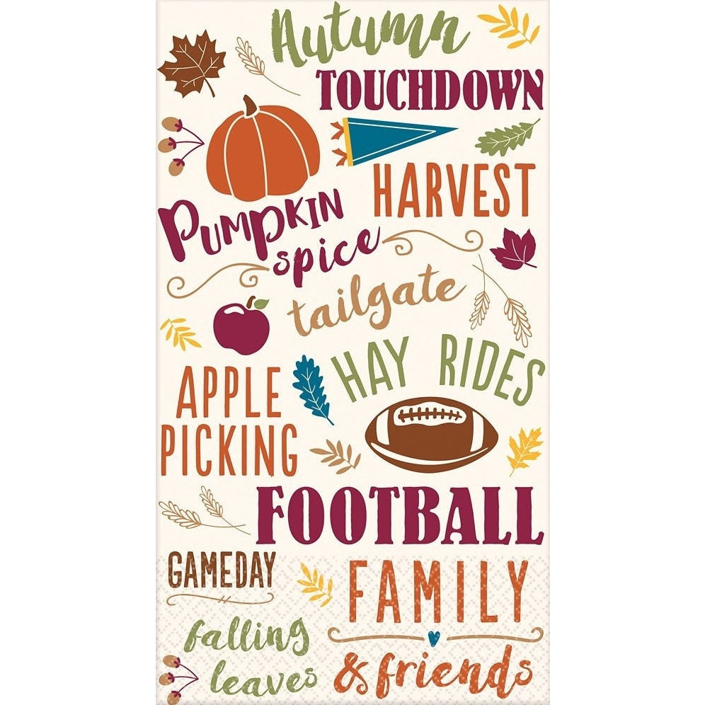Fall Words Guest Towel