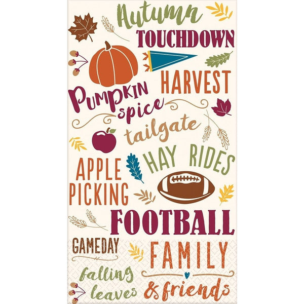 Fall Words Guest Towel