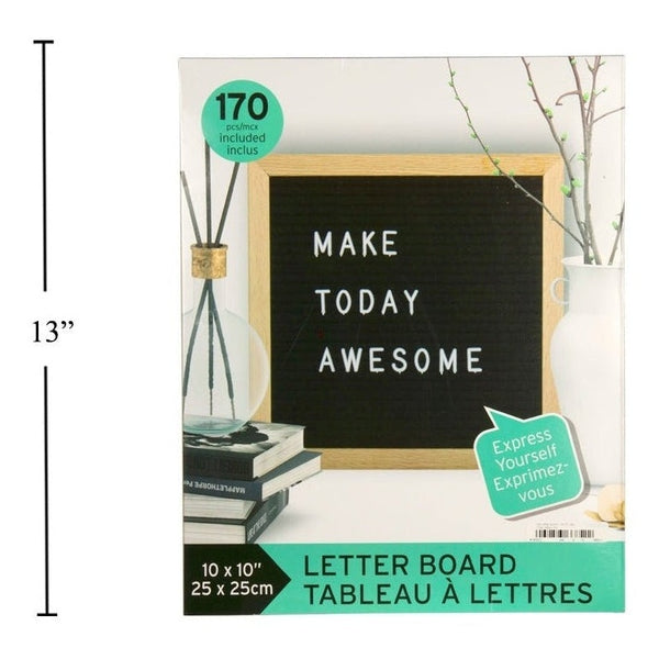 Felt Letter Board, 10X 10", Cbx,