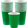 Festive Green Paper Cups, 9Oz.