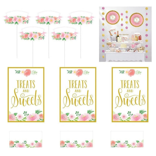 Floral Baby Deluxe Buffet Decorating Kit
