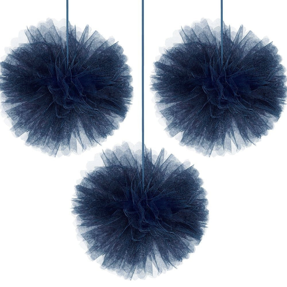 Navy Bride Deluxe Tulle Fluffy Decorations - Tulle Navy