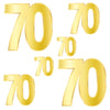 Foil 70 Birthday Cutouts