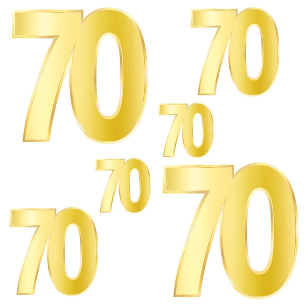 Foil 70 Birthday Cutouts