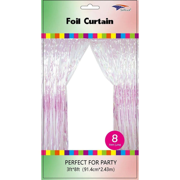 Foil Backdrop Curtain - 3' X 8' Iridescent