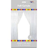 Foil Backdrop Curtain - 3' X 8' White