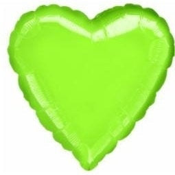 Foil Balloon - 18" Heart Lime Green