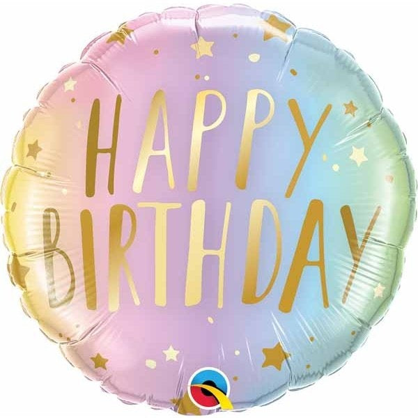 Foil Balloon - Birthday Pastel Ombre