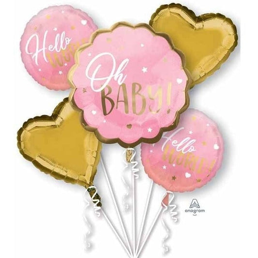 Foil Balloon - Bouquet Oh Baby Pink