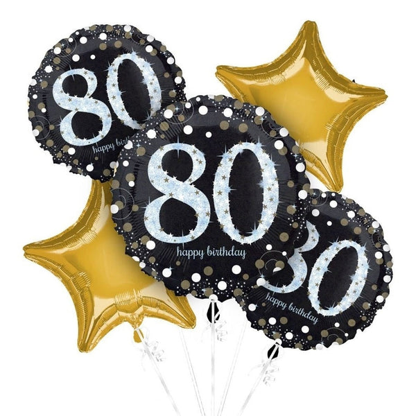 Foil Balloon - Bouquet Sparkling Birthday 80