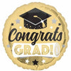 Foil Balloon - Congrats Grad Shiny Gold