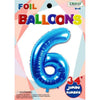 Foil Balloon - Jumbo Number 34" Blue 6