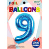 Foil Balloon - Jumbo Number 34" Blue 9