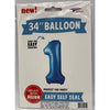 Foil Balloon - Jumbo Number Light Blue 1