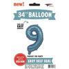 Foil Balloon - Jumbo Number Light Blue 9