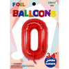 Foil Balloon - Jumbo Number 34" Red 0