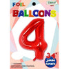 Foil Balloon - Jumbo Number 34" Red 4