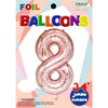 Foil Balloon - Jumbo Number 34" Rose Gold 8