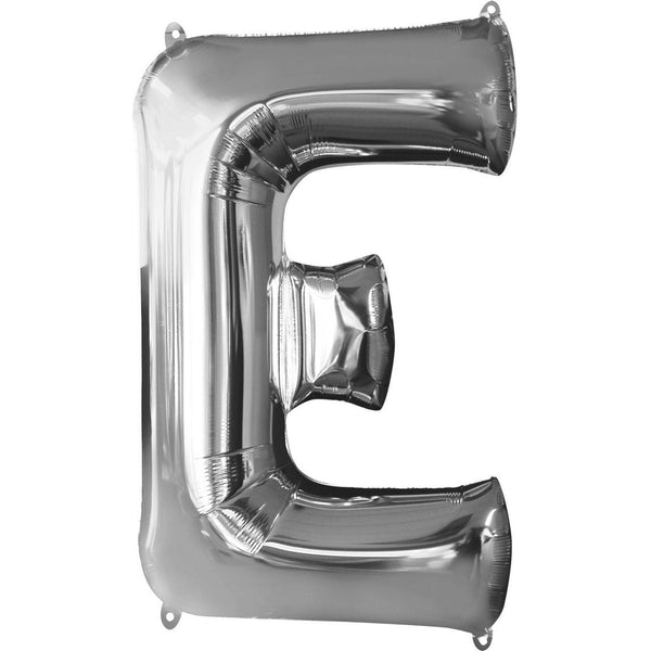Foil Balloon - Jumbo Silver Letter E