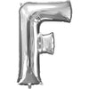 Foil Balloon - Jumbo Silver Letter F