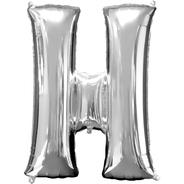 Foil Balloon - Jumbo Silver Letter H