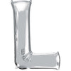 Foil Balloon - Jumbo Silver Letter L
