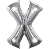 Foil Balloon - Jumbo Silver Letter X